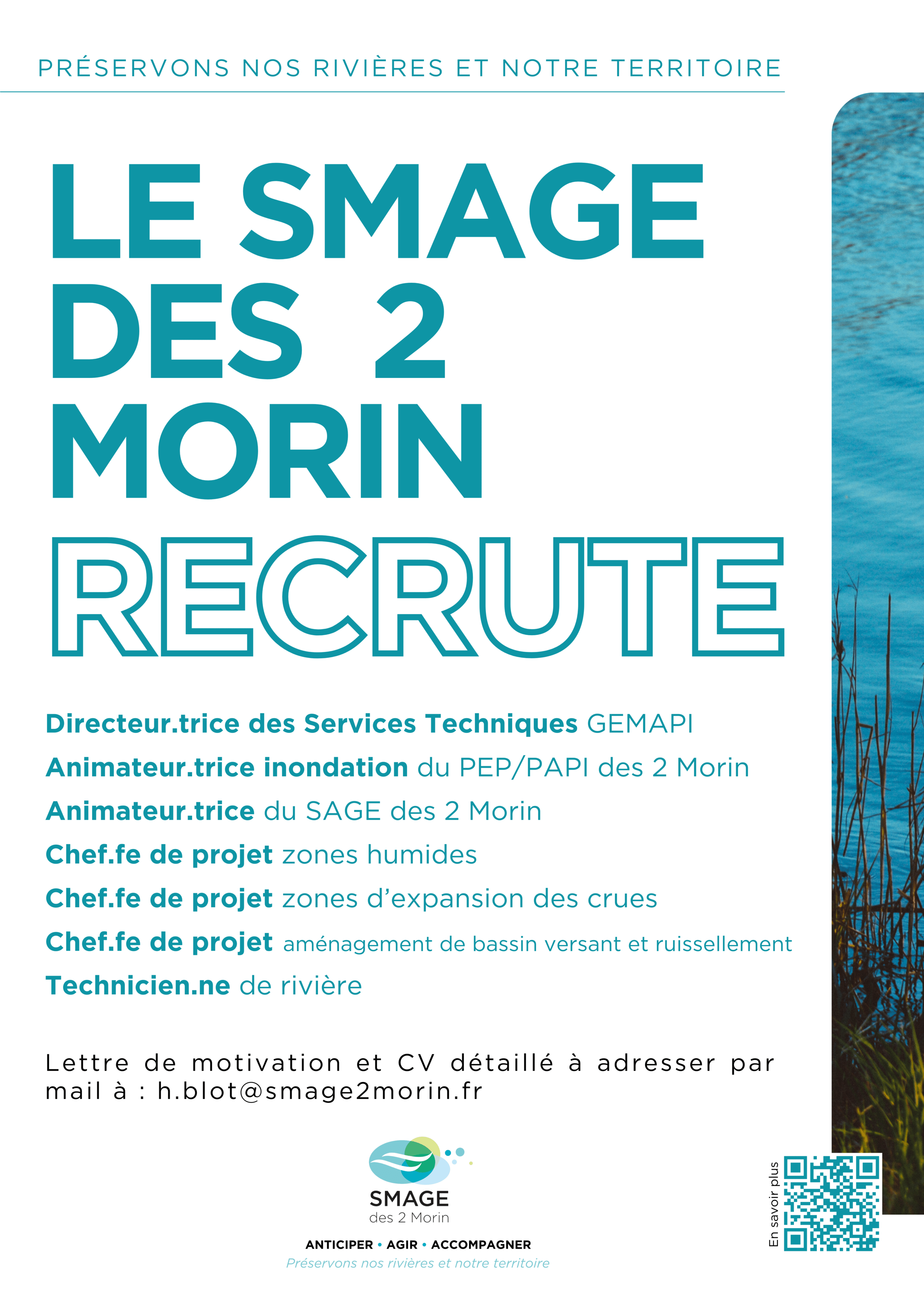 affiche recrutement 2025 smage des 2 morin